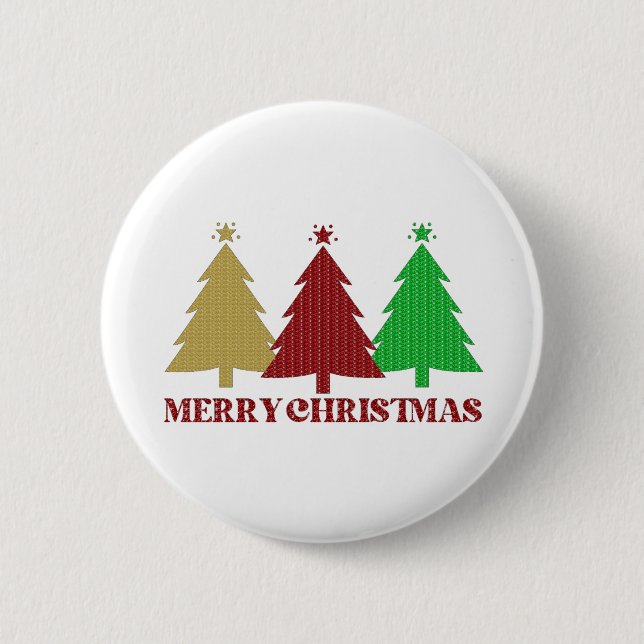 Badge Rond 5 Cm Joyeux Noël (Devant)