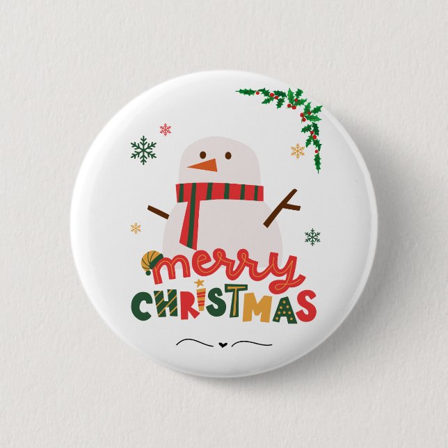 Badge Rond 5 Cm Joyeux Noël (Devant)