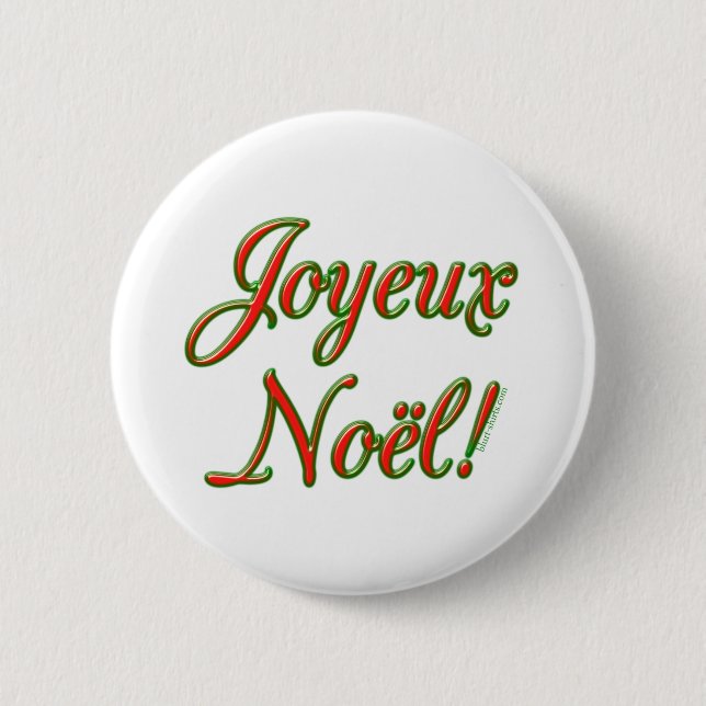 Badge Rond 5 Cm Joyeux Noël (Devant)