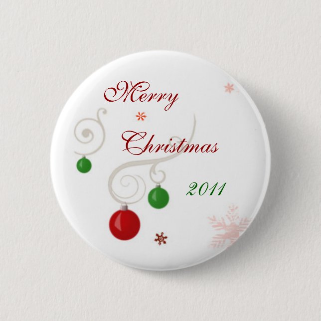 Badge Rond 5 Cm Joyeux Noël 2011 (Devant)