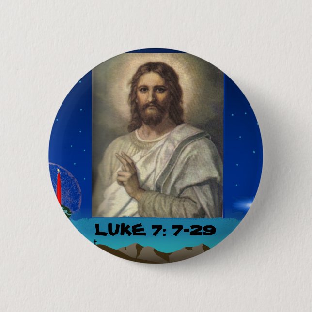 Badge Rond 5 Cm Joyeux Noël, 7:7 de LUC - 29 (Devant)