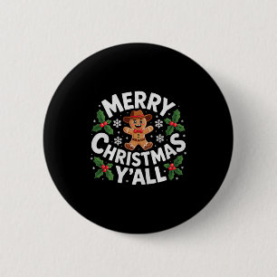Badge Rond 5 Cm Joyeux Noël à tous, Cowboy en pain d'épice Howdy O