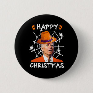 Badge Rond 5 Cm Joyeux Noël Anti Joe Biden Amusant Halloween Citro