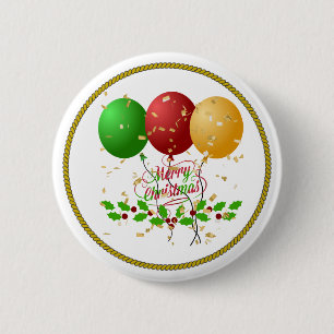 Badge Rond 5 Cm Joyeux Noël, conception festive,