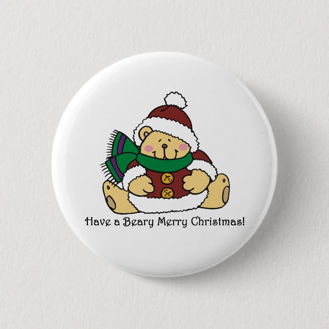 Badge Rond 5 Cm Joyeux Noël de Beary (Devant)