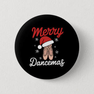 Badge Rond 5 Cm Joyeux Noël de danse Llet Professeur de danse Noël