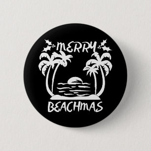 Badge Rond 5 Cm Joyeux Noël de plage en juillet