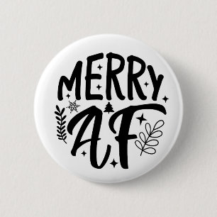 Badge Rond 5 Cm Joyeux Noël drôle flocon de neige Noël 