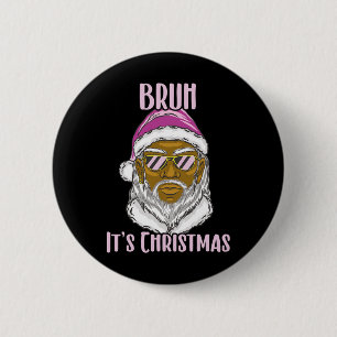 Badge Rond 5 Cm Joyeux Noël Drôle Père Noël Mème Pour Frères