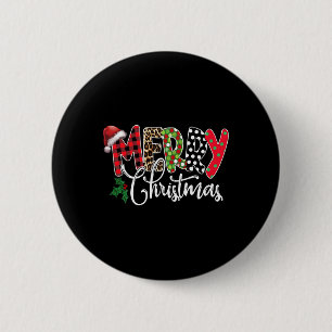 Badge Rond 5 Cm Joyeux Noël Famille Correspondances tenues Xmas Ho