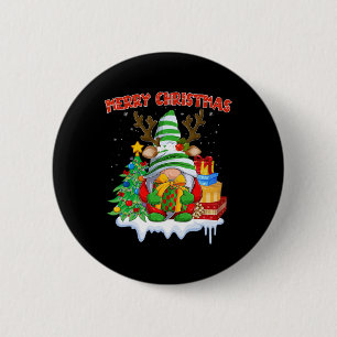 Badge Rond 5 Cm Joyeux Noël Famille de Gnome de Noël pour Femmes M