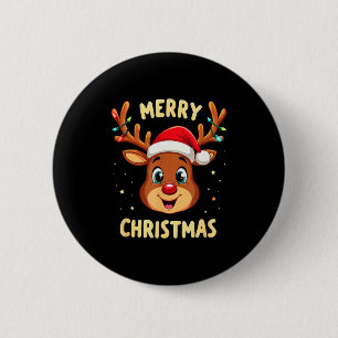 Badge Rond 5 Cm Joyeux Noël Famille de Rennes Hommes Femmes