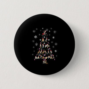 Badge Rond 5 Cm Joyeux Noël   Joli sapin de Noël en chats