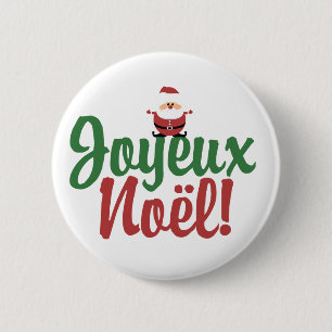 Badge Rond 5 Cm Joyeux Noel Joyeux Noël
