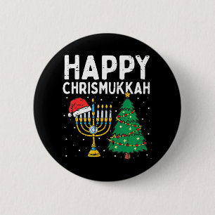 Badge Rond 5 Cm Joyeux Noël juif juif Christmukkah Hanoukka