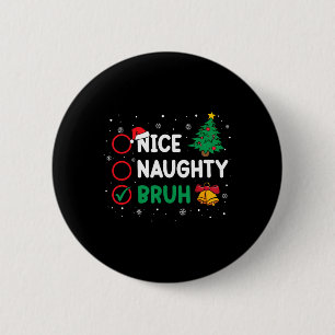 Badge Rond 5 Cm Joyeux Noël Mignon Méchant Frère Drôle Liste de No