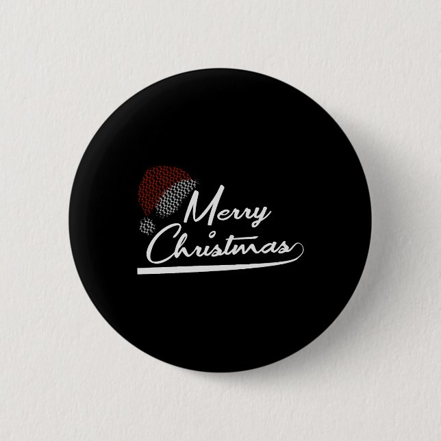 Badge Rond 5 Cm Joyeux Noël Noël présent Père Noël (Devant)