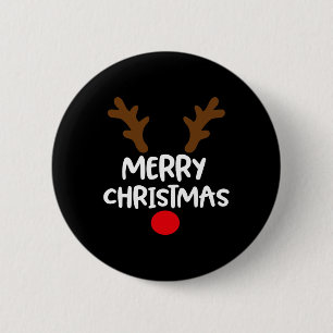 Badge Rond 5 Cm Joyeux Noël Reindeer Joyeux Noël Famille Hommes co