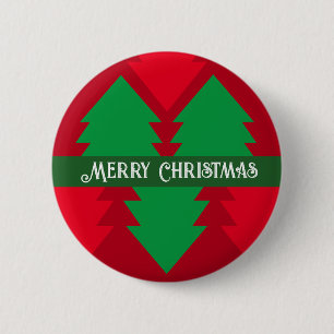 Badge Rond 5 Cm Joyeux Noël Rouge et Vert Joyeux Noël