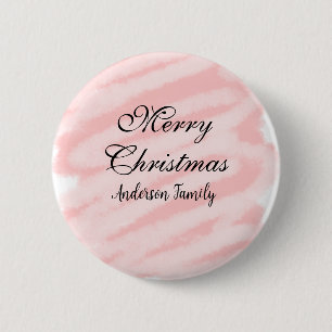 Badge Rond 5 Cm Joyeux Noël rouge pastel aquarelle abstrait tex