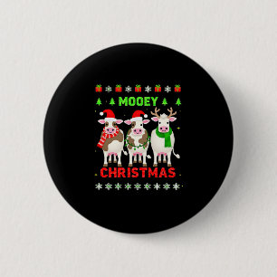 Badge Rond 5 Cm Joyeux Noël Vache Noël Sweat Ugly Pyjama