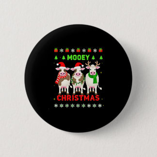 Badge Rond 5 Cm Joyeux Noël Vache Noël Sweat Ugly Pyjama