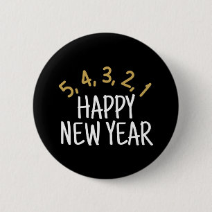 Badge Rond 5 Cm Joyeux Nouvel An Drôle