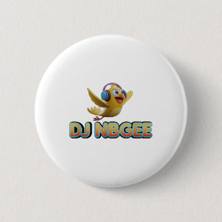 Badge Rond 5 Cm Joyeux Oiseau Jaune _1