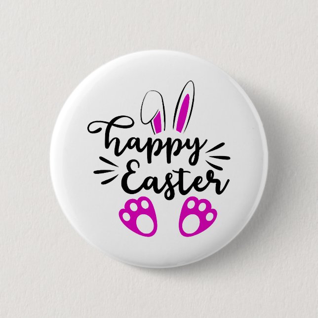 Badge Rond 5 Cm Joyeux pâques (Devant)