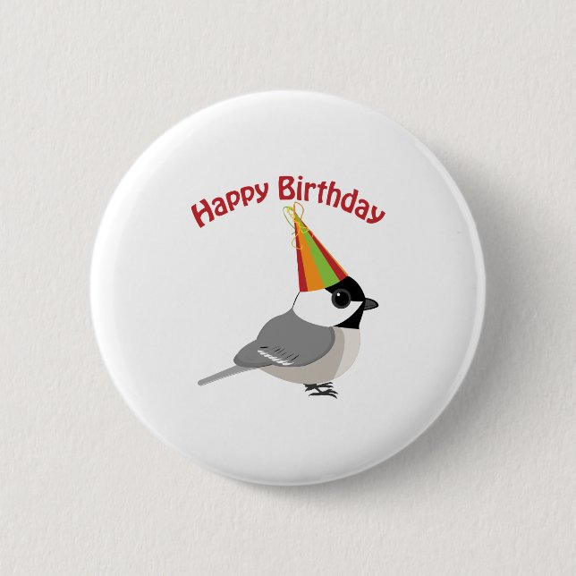 Badge Rond 5 Cm Joyeux poulet d'anniversaire (Devant)