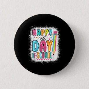 Badge Rond 5 Cm Joyeux premier jour d'école Retour à l'école garço