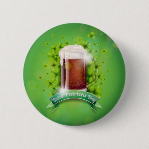 Badge Rond 5 Cm Joyeux St. Patrick's Day Mug of Beer