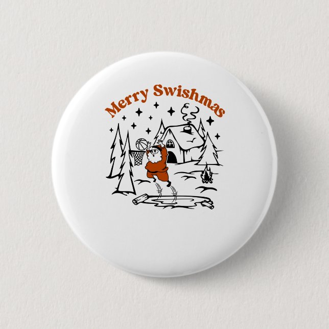 Badge Rond 5 Cm Joyeux Swishmas laide (Devant)