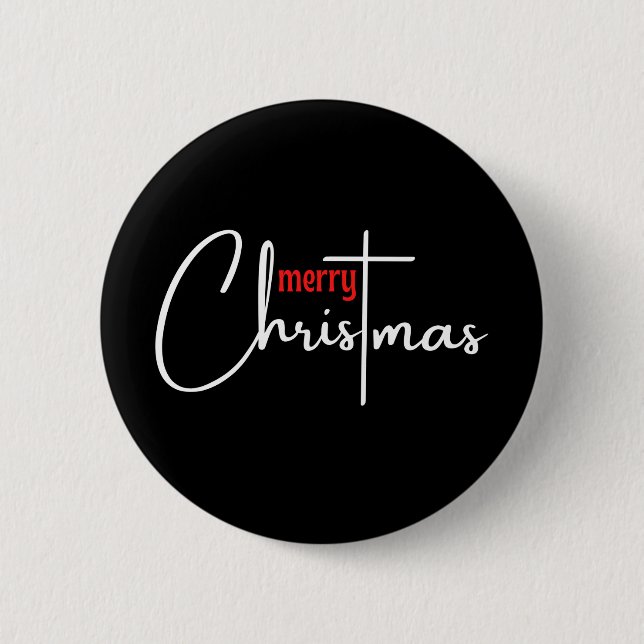 Badge Rond 5 Cm Joyeux T-shirt Noël (Devant)