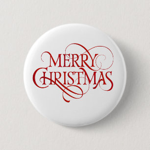 Badge Rond 5 Cm Joyeux texte de Noël