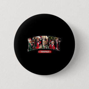 Badge Rond 5 Cm Joyeux Trumpmas Père Noël Trump Pajamas de Noël Dr