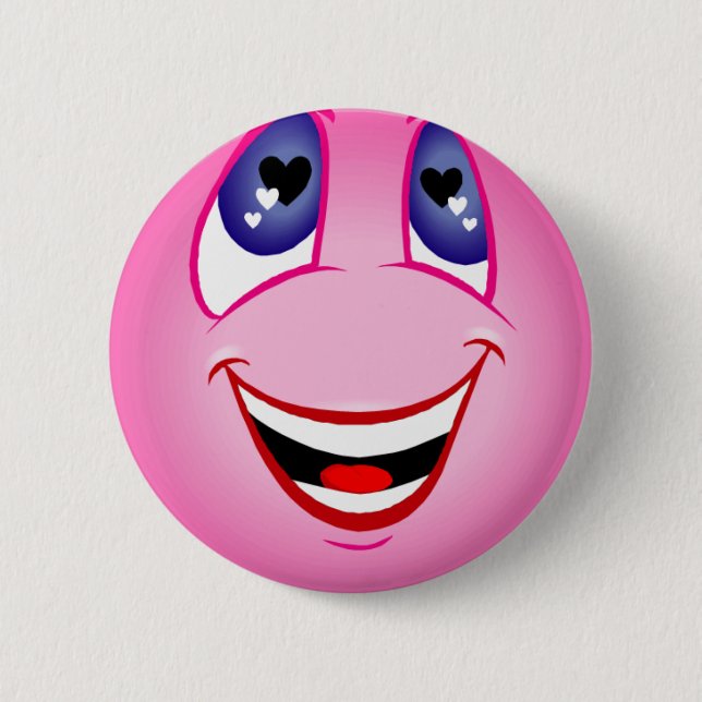 Badge Rond 5 Cm Joyeux visage (Devant)