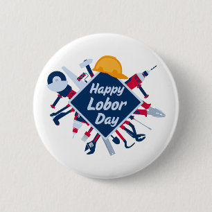 Badge Rond 5 Cm Joyeux week-end de la journée du travail