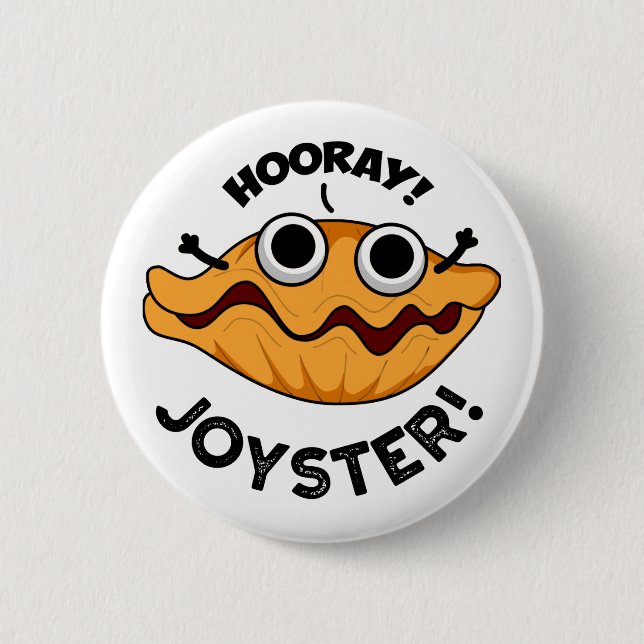 Badge Rond 5 Cm Joyster Funny Joyeux Animal Oyster Pun (Devant)