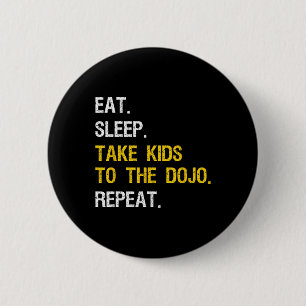 Badge Rond 5 Cm Judo Papa Emmène Les Enfants Au Dojo Funny Karate 