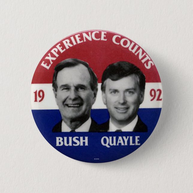 Badge Rond 5 Cm Jugate de Bush-Quayle - bouton (Devant)