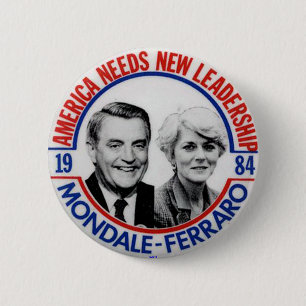 Badge Rond 5 Cm Jugate de Mondale-Ferraro - bouton