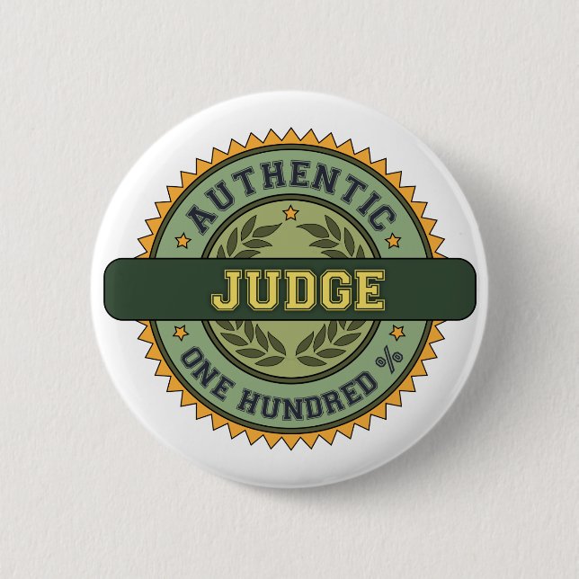 Badge Rond 5 Cm Juge authentique (Devant)