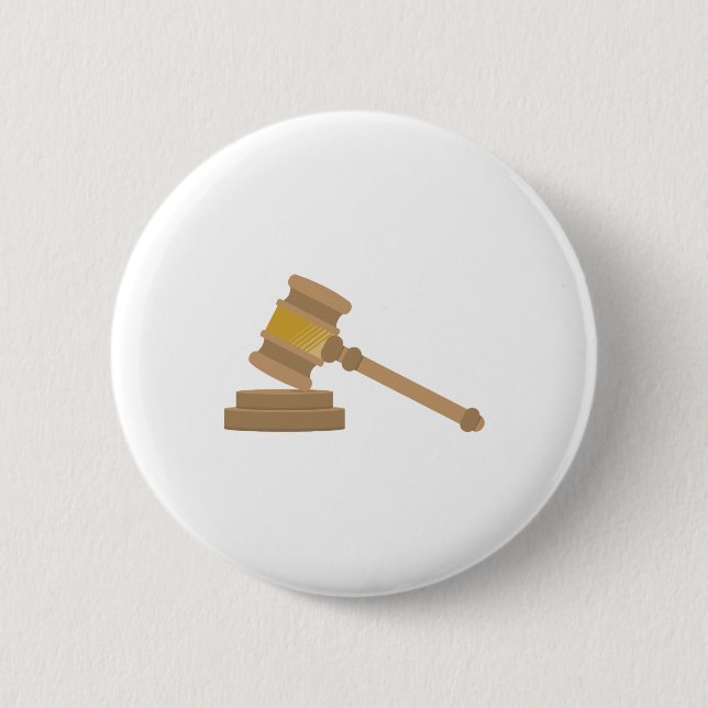 Badge Rond 5 Cm Juges Gavel (Devant)