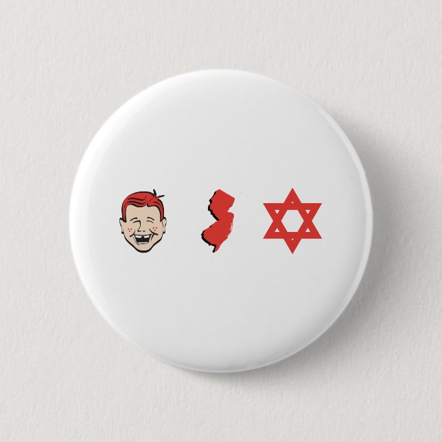 Badge Rond 5 Cm Juif du Jersey de gingembre (Devant)