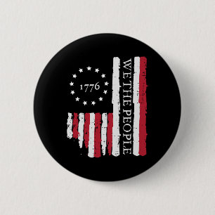 Badge Rond 5 Cm Juillet Nous Le Peuple Nous Drapeau 1776 Hommes Pa
