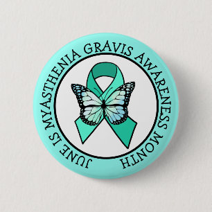 Badge Rond 5 Cm Juin est le mois de sensibilisation Myasthenia Gra