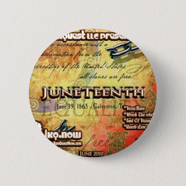 Badge Rond 5 Cm Juin - JuneTeenth (Devant)