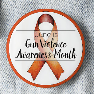 Badge Rond 5 Cm Juin Mois de sensibilisation à la violence armée