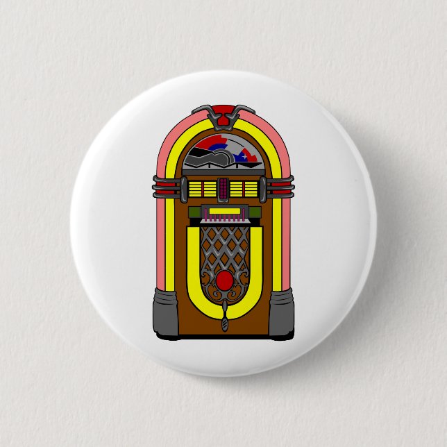 Badge Rond 5 Cm Juke-box d'années '50 (Devant)